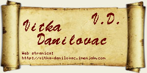Vitka Danilovac vizit kartica